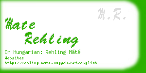 mate rehling business card